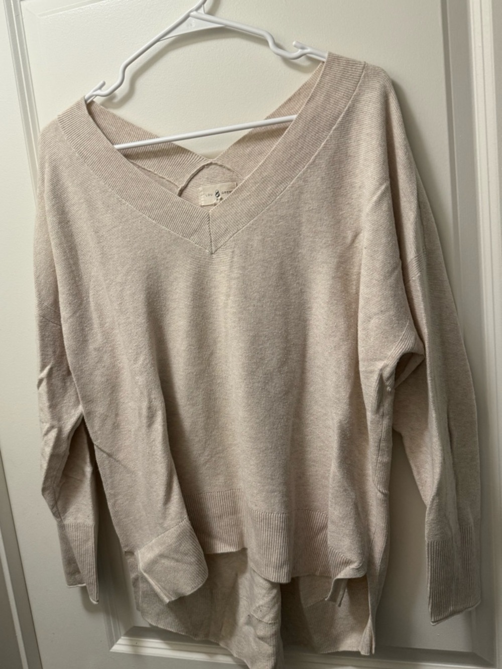Lou & Grey Beige V-Neck Sweater